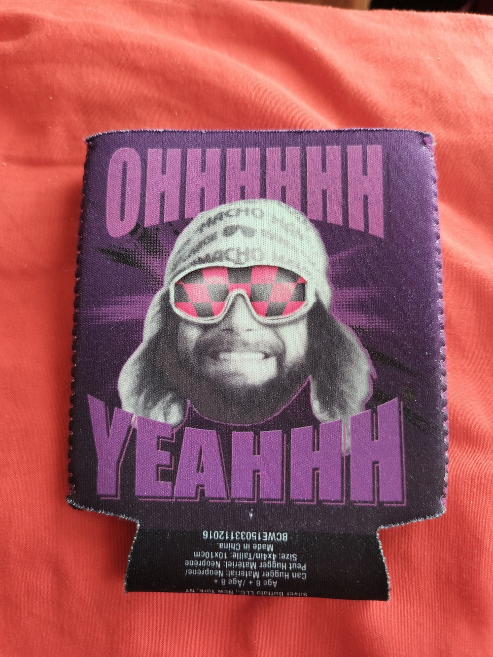 WWE Macho Man Purple and Pink Can Cooler
